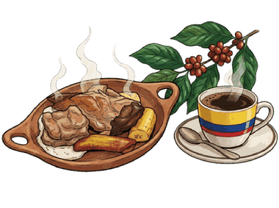 Asado huilense y café